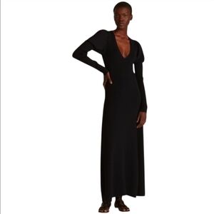 REBECCA TAYLOR PUFF SLEEVE V NECK MAXI DRESS WOMEN'S SIZE XS